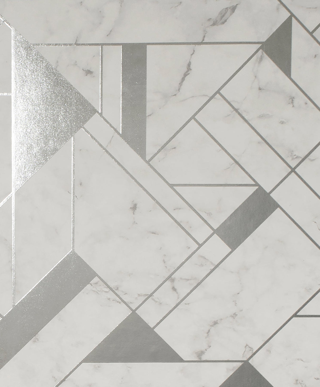 Advantage 2834-M1467 Gulliver Silver Marble Geometric Wallpaper