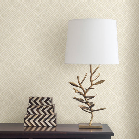 Advantage 2836-22021 Puck Wheat Geometric Wallpaper