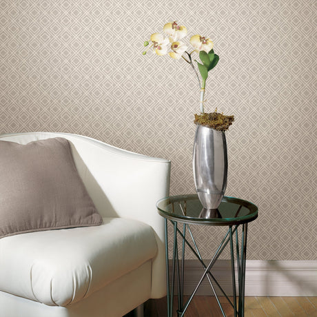 Advantage 2836-22022 Puck Light Brown Geometric Wallpaper