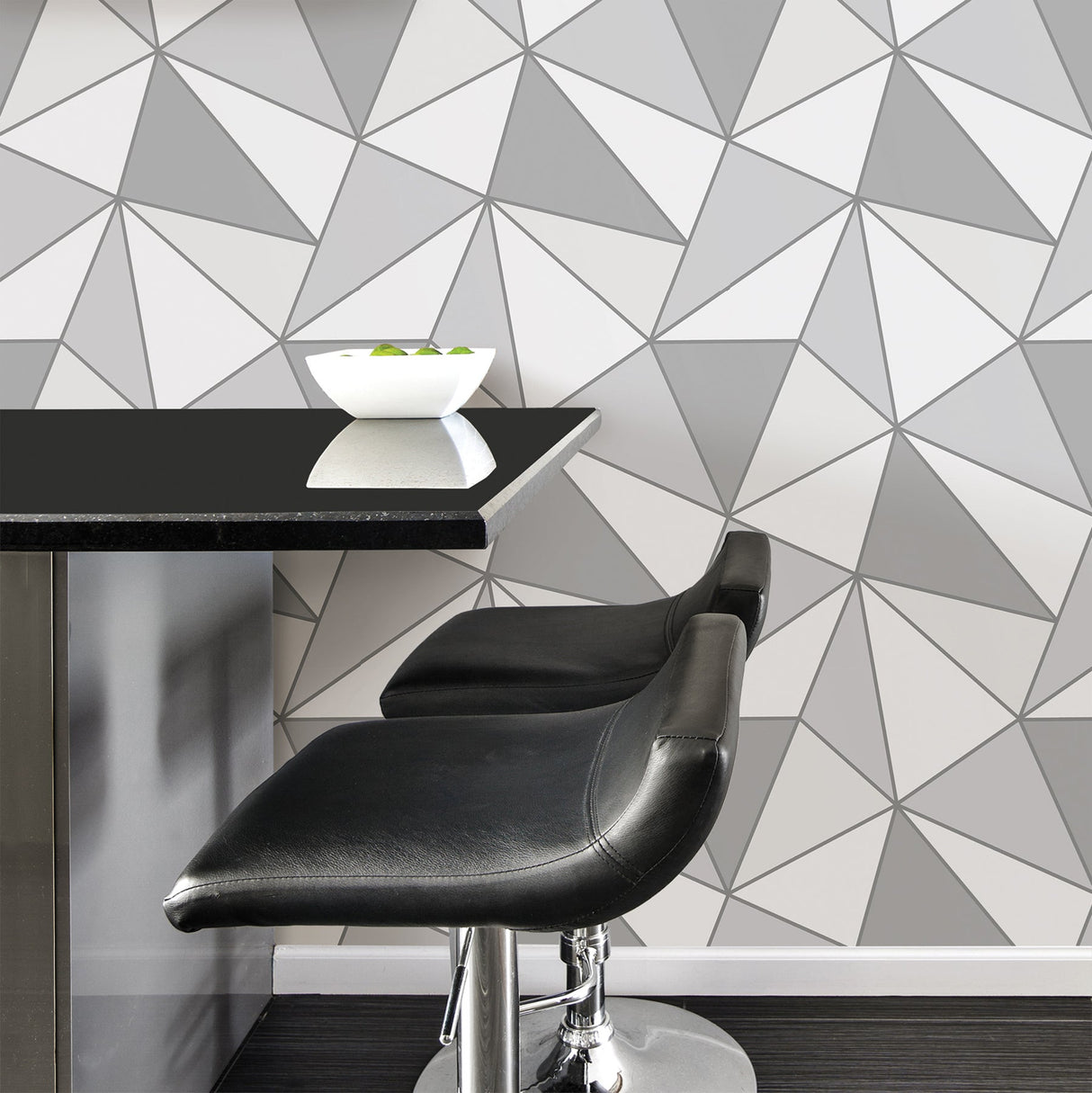 Advantage 2836-24980 Polonius Grey Geometric Wallpaper