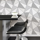 Advantage 2836-24980 Polonius Grey Geometric Wallpaper
