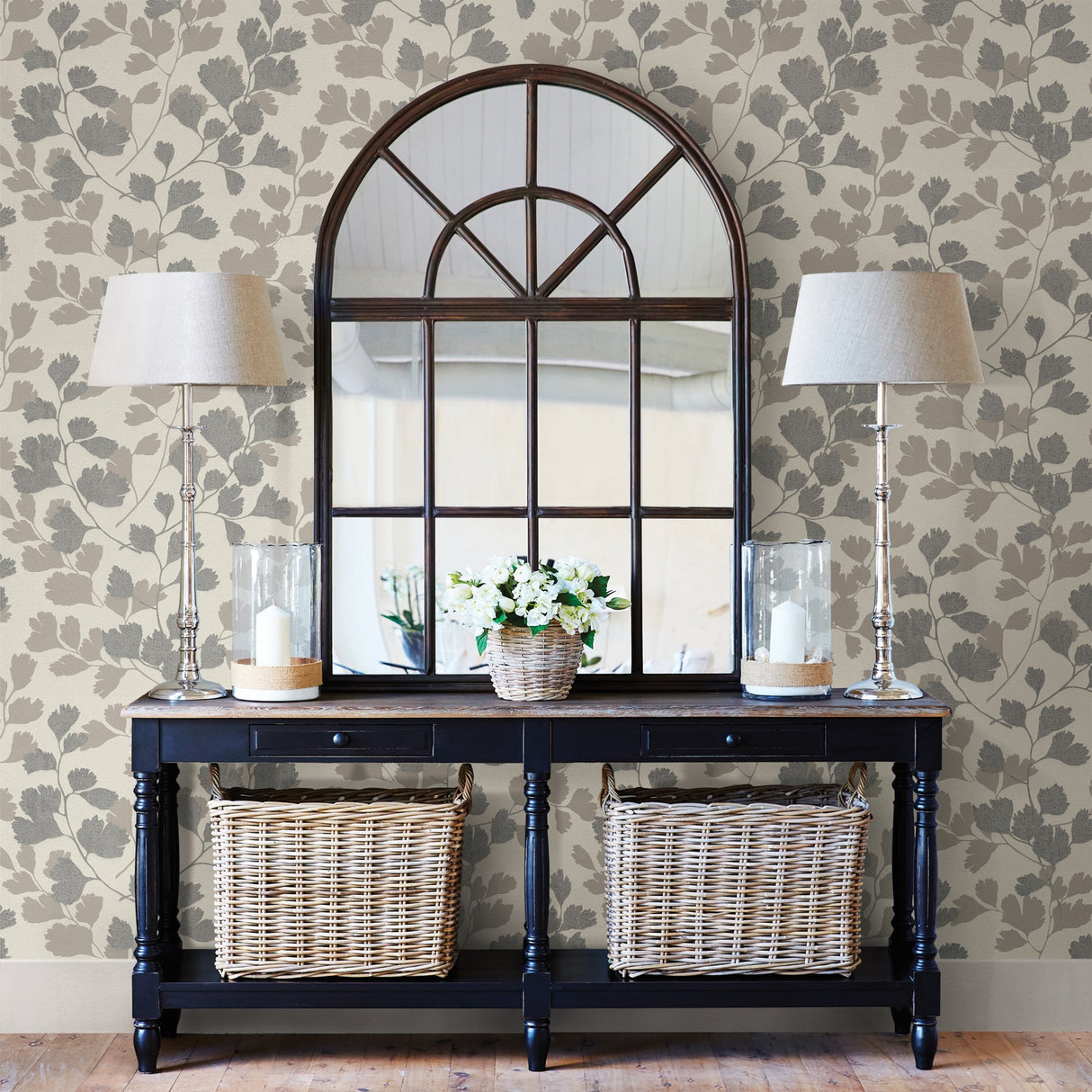 Advantage 2836-490831 Claudius Multicolor Leaf Silhouette Wallpaper