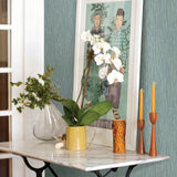 A-Street Prints 2861-25420 Raffia Aqua Faux Grasscloth Wallpaper