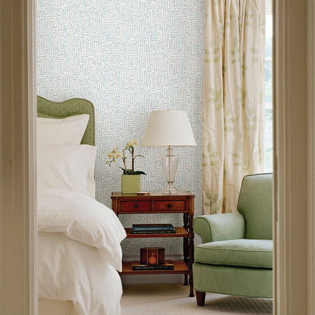 A-Street Prints 2861-25701 Ramble Blue Geometric Wallpaper