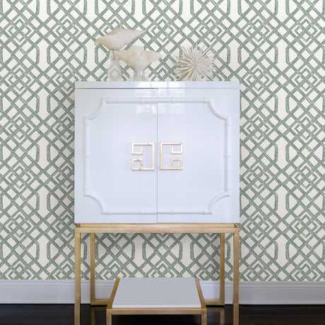 A-Street Prints 2861-25709 Traverse Dark Green Trellis Wallpaper