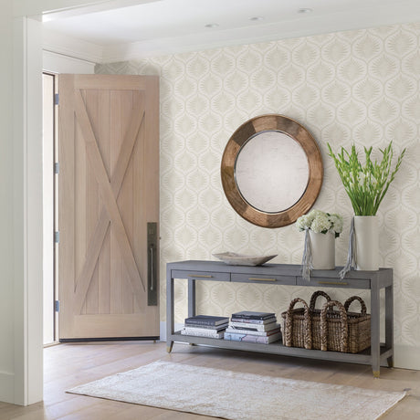 A-Street Prints 2861-25722 Laurel Bone Ogee Wallpaper