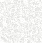 A-Street Prints 2861-25723 Revival Light Grey Fauna Wallpaper