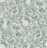 A-Street Prints 2861-25726 Revival Blue Fauna Wallpaper
