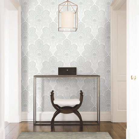 A-Street Prints 2861-25730 Triumph Off-White Medallion Wallpaper