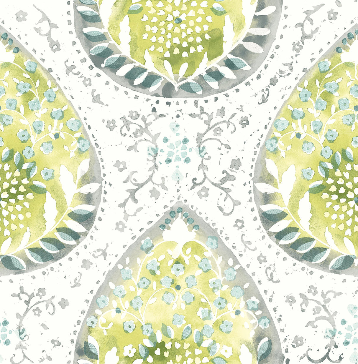 A-Street Prints 2861-25750 Alistair Green Medallion Wallpaper