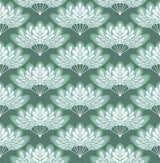 A-Street Prints 2861-25753 Lotus Grey Floral Fans Wallpaper