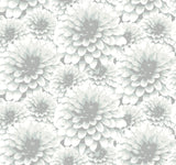 A-Street Prints 2861-87519 Umbra Light Grey Floral Wallpaper
