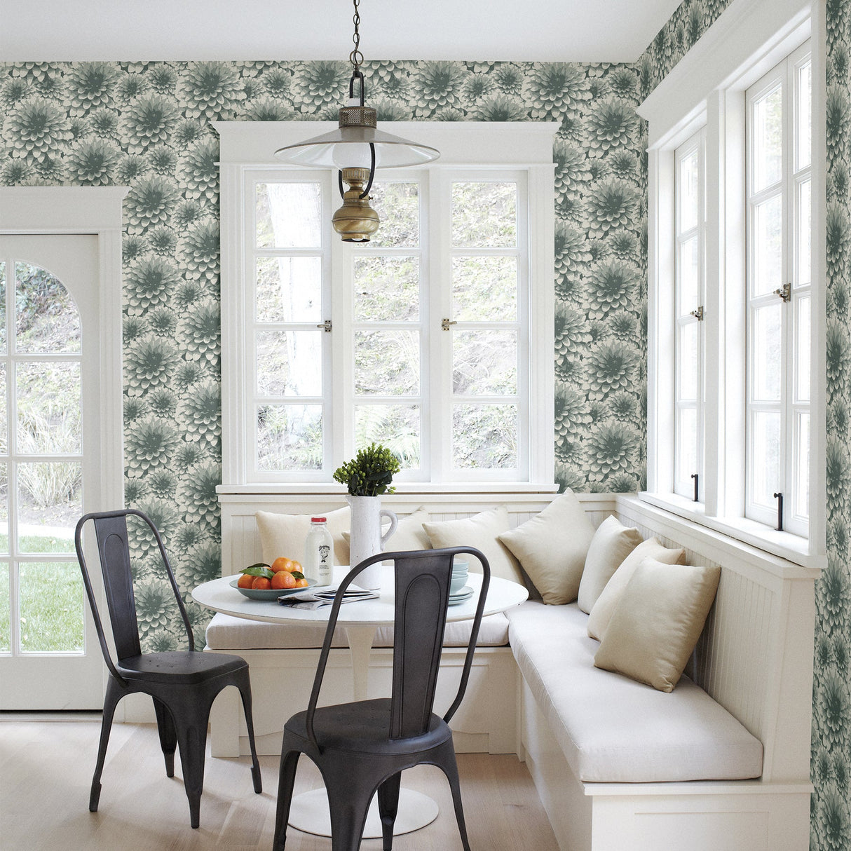 A-Street Prints 2861-87520 Umbra Teal Floral Wallpaper