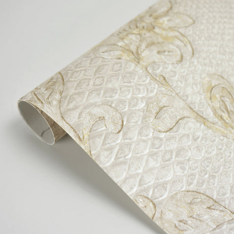 Brewster 2871-88732 Puglia Ivory Python Arabesque Wallpaper