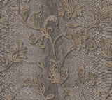 Brewster 2871-88734 Puglia Chocolate Python Arabesque Wallpaper