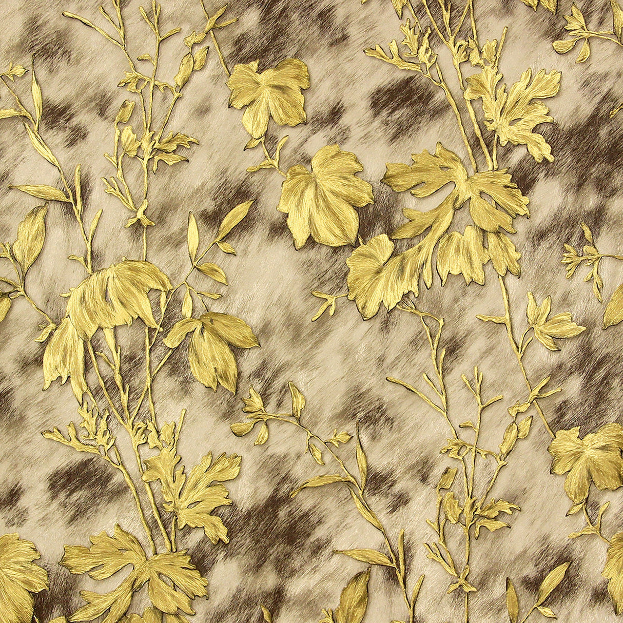 Brewster 2871-88746 Portofino Light Brown Cow Leaves Wallpaper