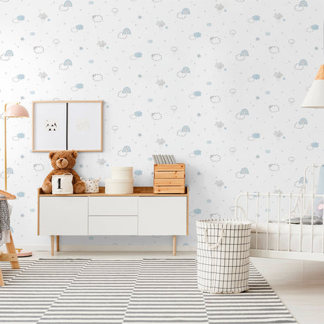 Galerie Bambino Rainbow Blue Sidewall 288-2