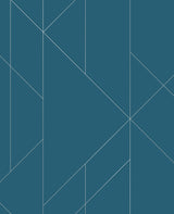 A-Street Prints 2889-25200 Torpa Blue Geometric Wallpaper