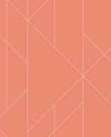 A-Street Prints 2889-25201 Torpa Coral Geometric Wallpaper