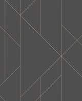 A-Street Prints 2889-25204 Torpa Charcoal Geometric Wallpaper