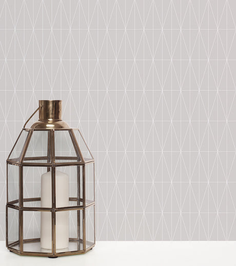 A-Street Prints 2889-25213 Tofta Light Grey Geometric Wallpaper