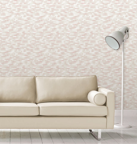 A-Street Prints 2889-25232 Kalmar Light Pink Hazy Stripe Wallpaper