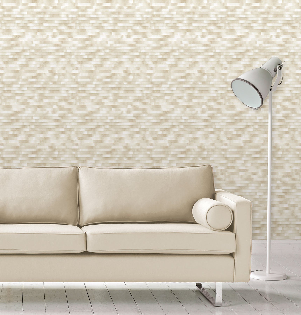 A-Street Prints 2889-25233 Kalmar Beige Hazy Stripe Wallpaper
