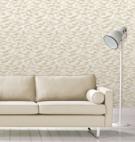 A-Street Prints 2889-25233 Kalmar Beige Hazy Stripe Wallpaper