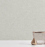 A-Street Prints 2889-25239 Asa Grey Linen Texture Wallpaper