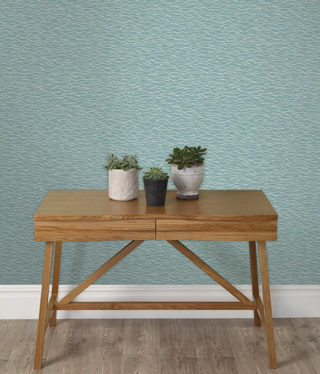 A-Street Prints 2889-25242 Hono Blue Abstract Wave Wallpaper