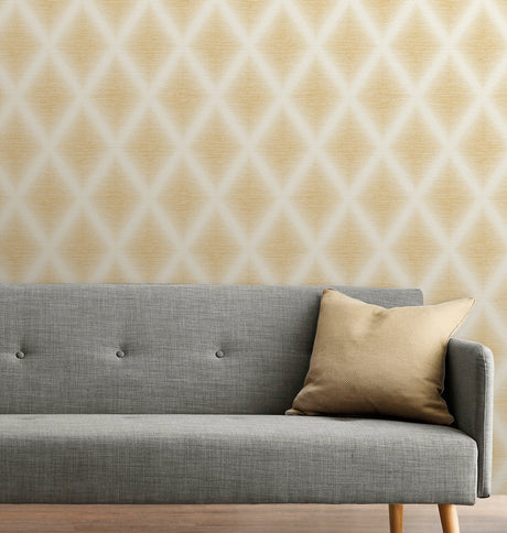 A-Street Prints 2889-25257 Kirana Mustard Diamond Wallpaper