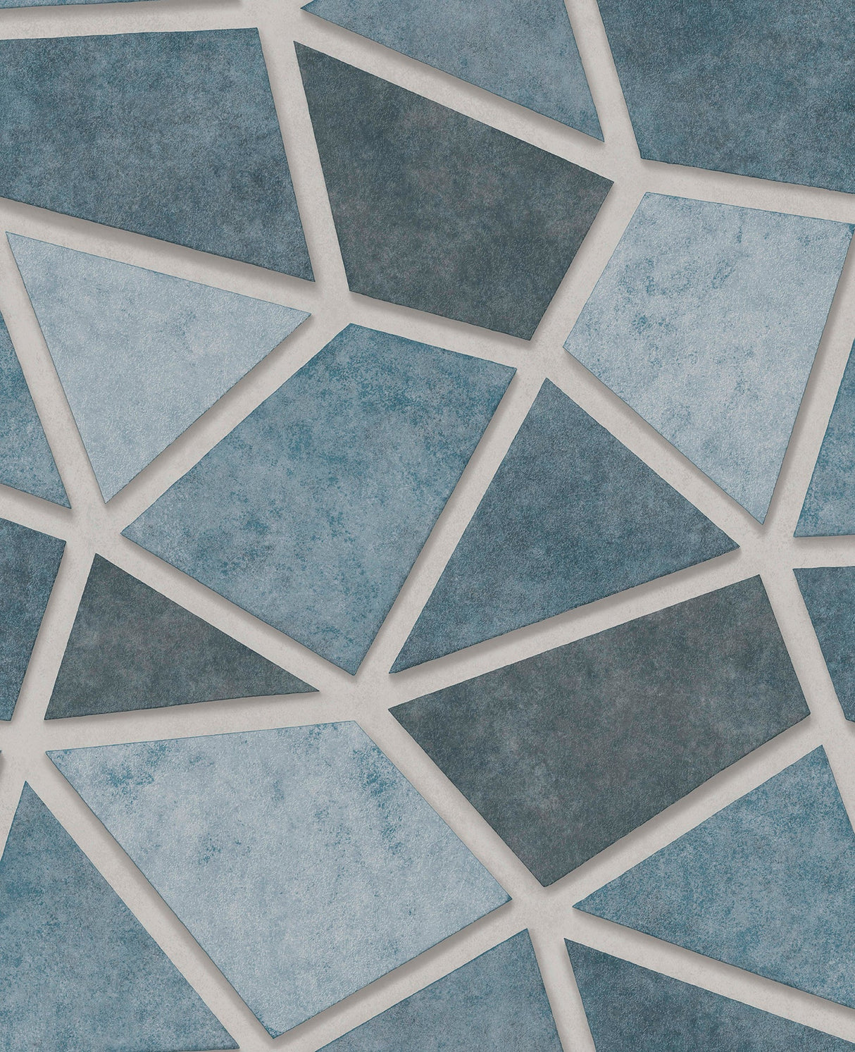 Decorline 2896-25350 Coty Teal Geometric Patchwork Wallpaper