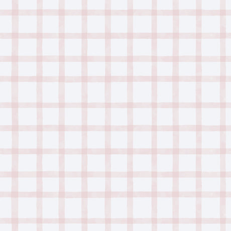 Galerie Bambino Watercolour Checks Pink Sidewall 290-1