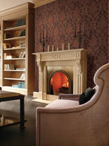 Fairwinds Studio 290-50001 Brick Textured Damask Wallpaper