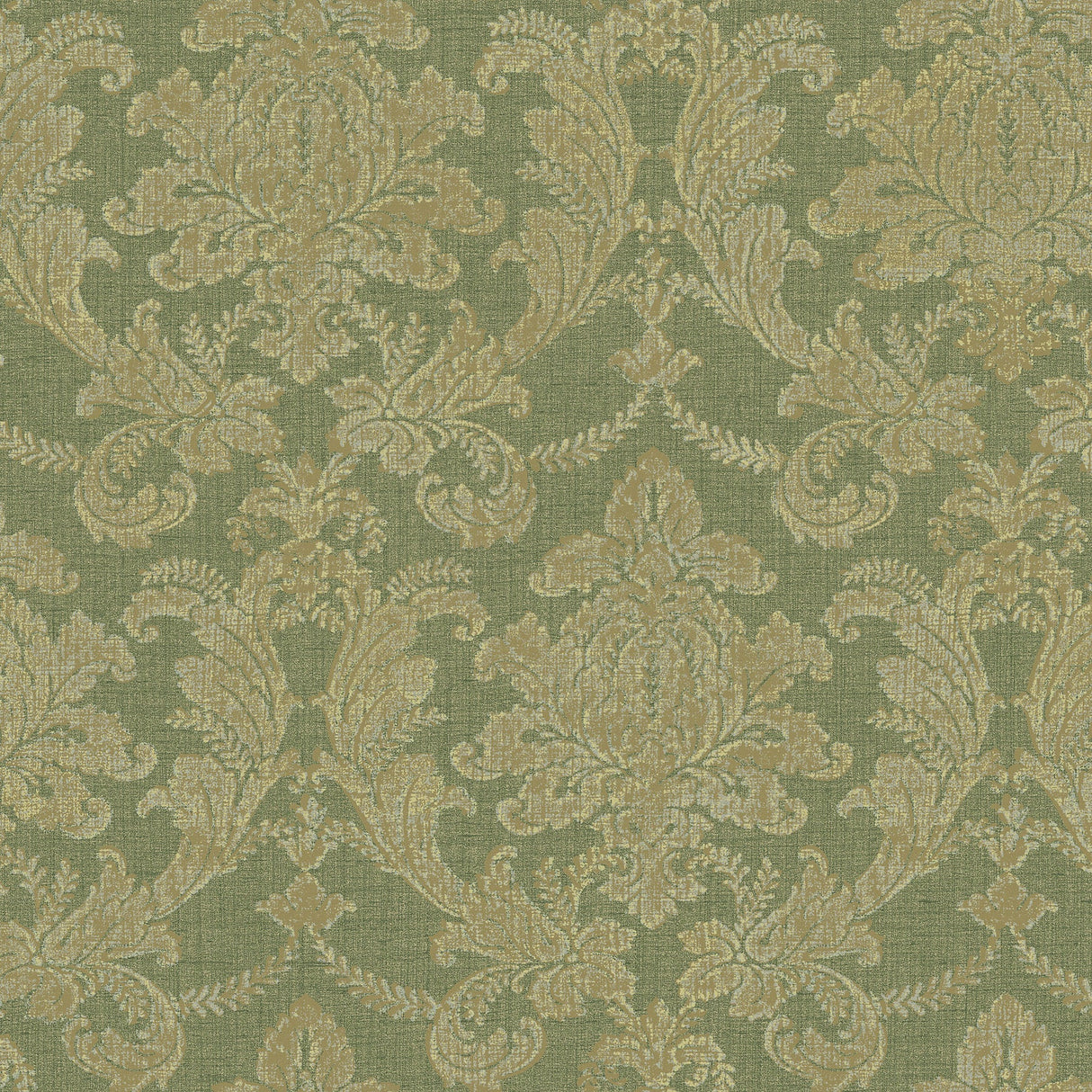 Fairwinds Studio 290-50004 Olive Textured Damask Wallpaper
