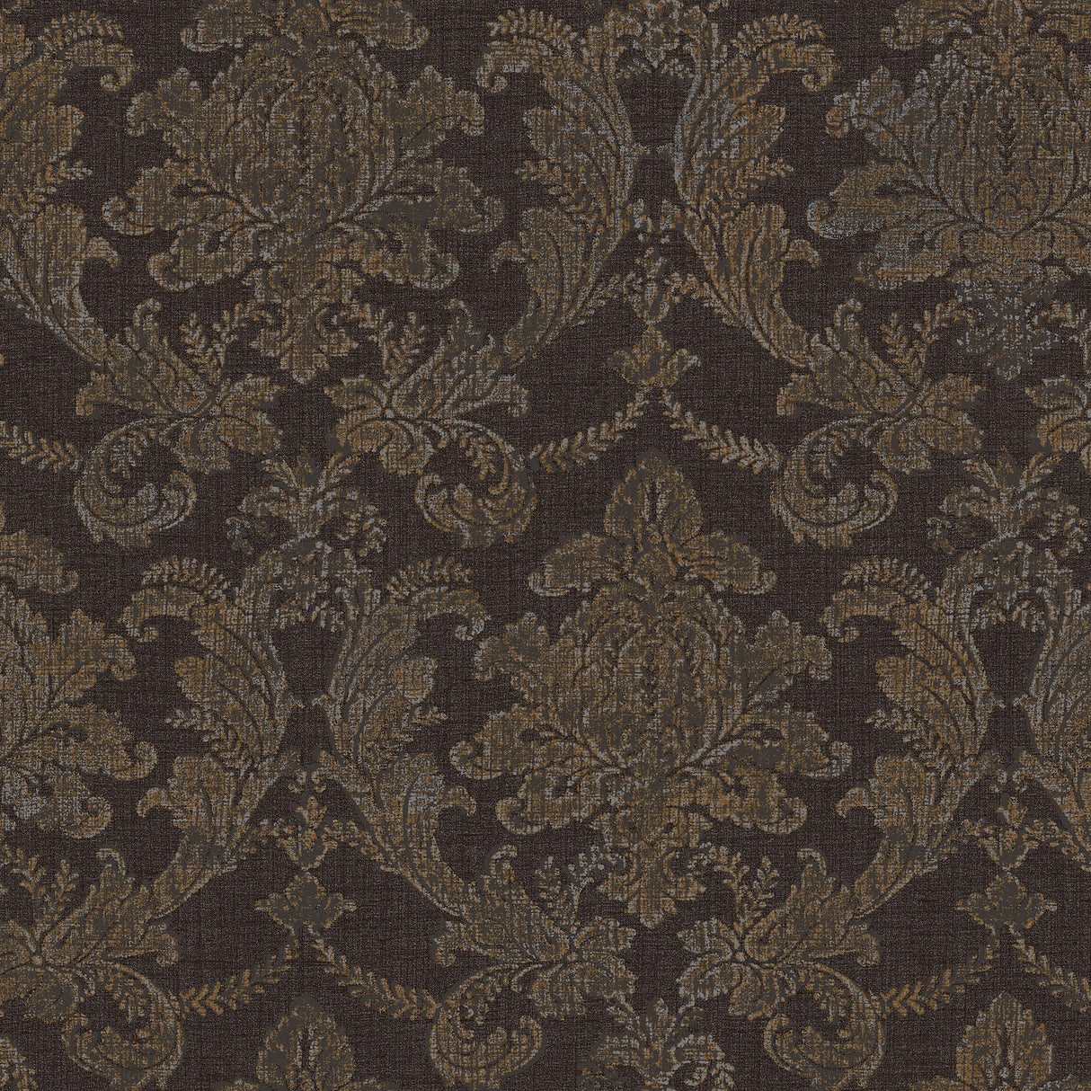 Fairwinds Studio 290-50009 Brown Textured Damask Wallpaper