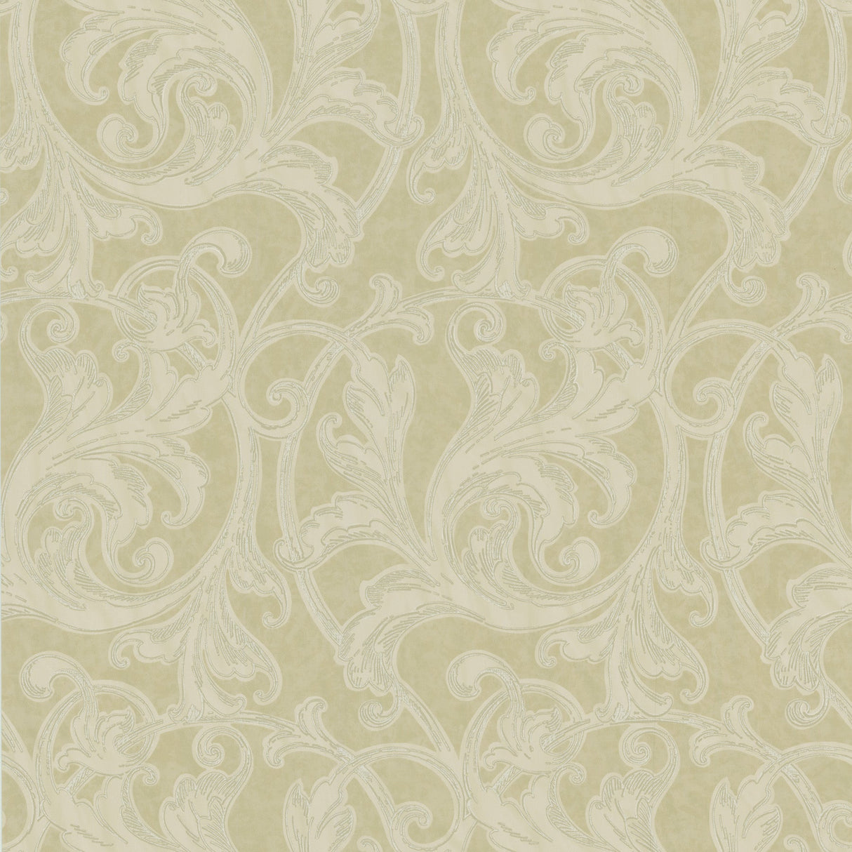 Fairwinds Studio 290-50405 Yellow Acanthus Leaf Scroll Wallpaper