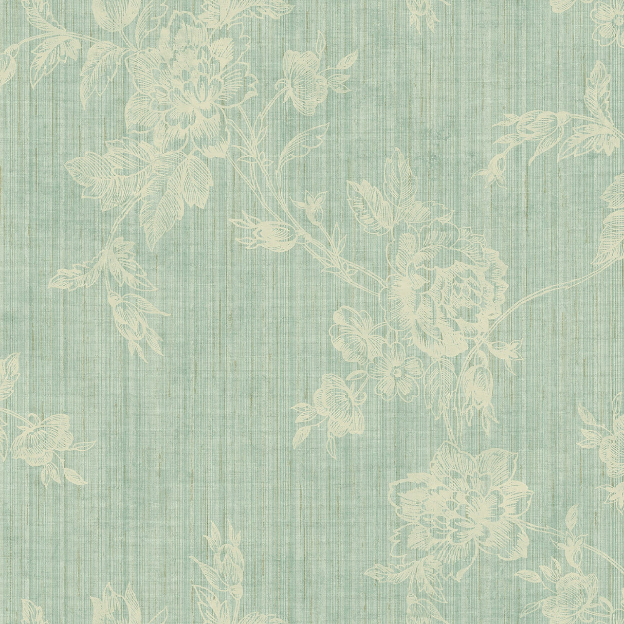Fairwinds Studio 290-50902 Sage Tonal Rose Trail Wallpaper