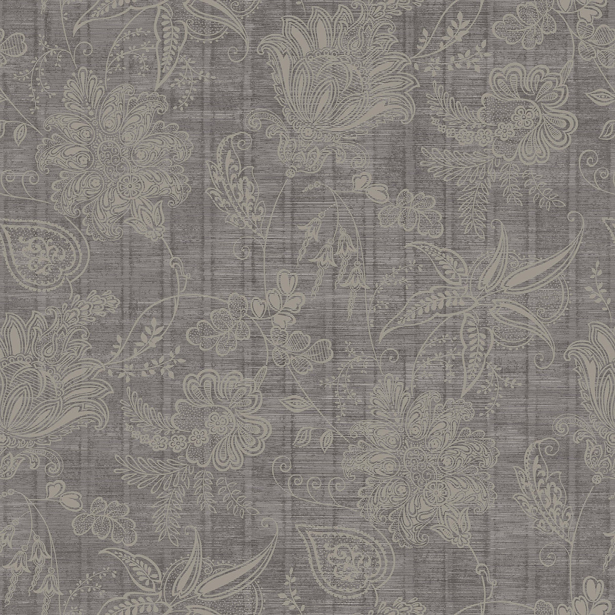 Fairwinds Studio 290-51109 Pewter Jacobean Trail Wallpaper