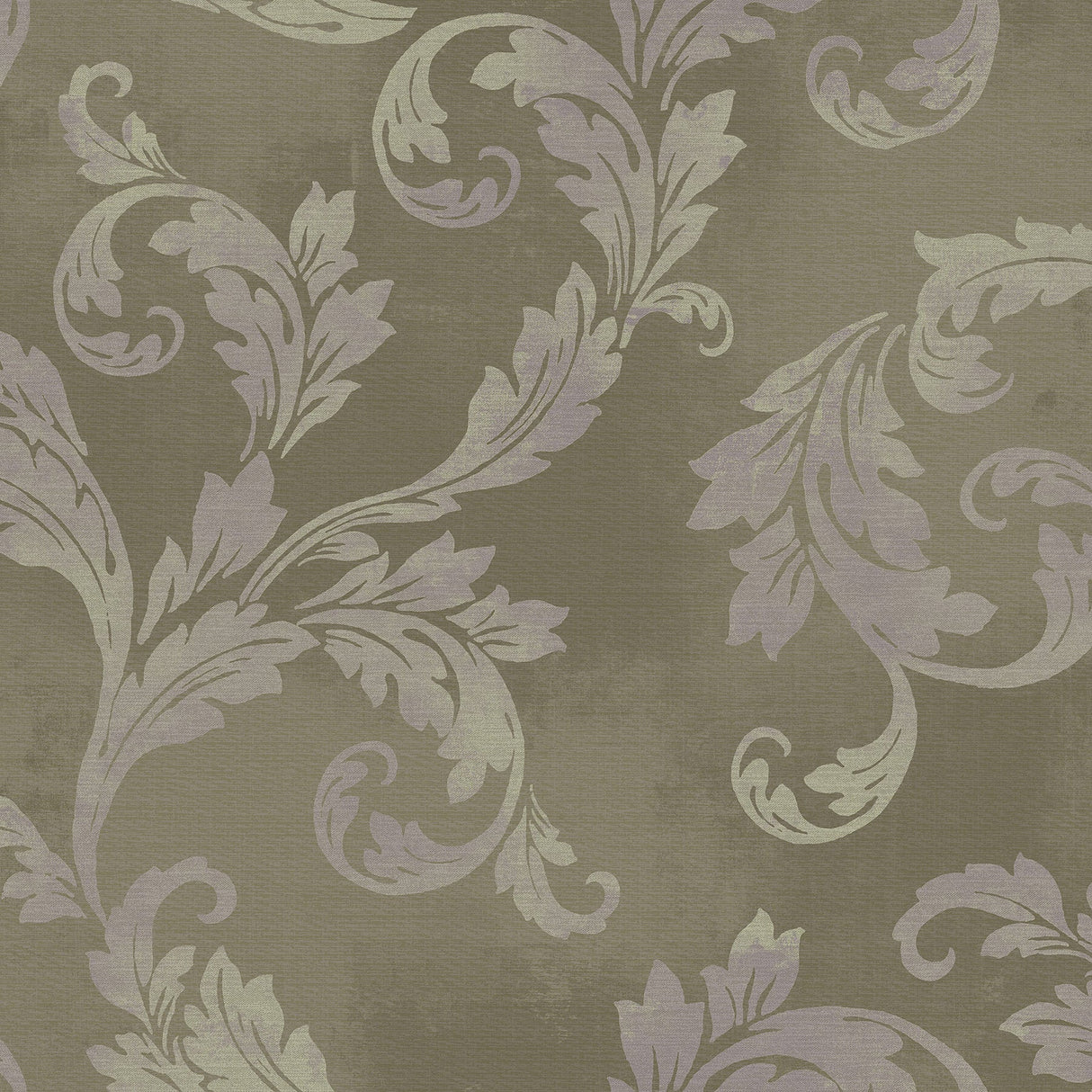 Fairwinds Studio 290-51509 Platinum Clean Acanthus Leaf Scroll Wallpaper