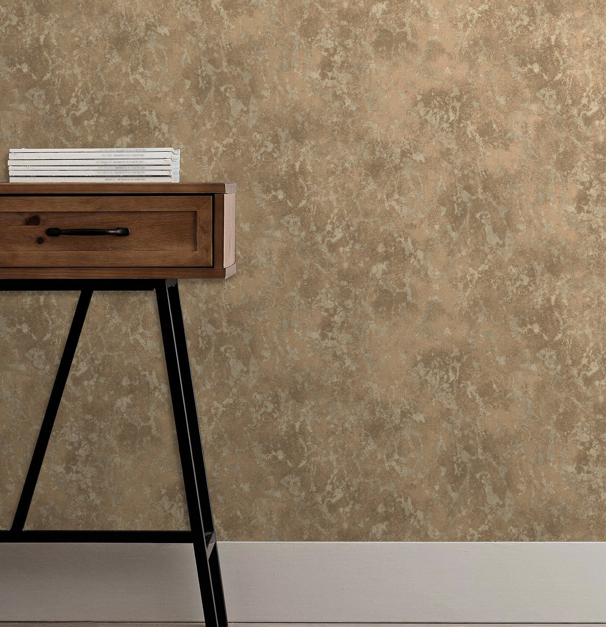 Fine Decor 2900-24903 Imogen Copper Faux Marble Wallpaper