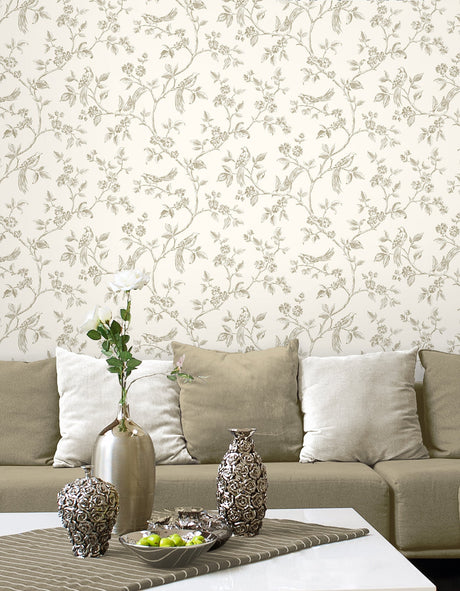Fine Decor 2900-40290 Jeanie Taupe Tree Wallpaper