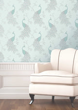 Fine Decor 2900-40713 Phasia Seafoam Peacock Wallpaper