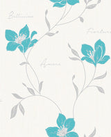 Fine Decor 2900-40722 Mischa Teal Floral Wallpaper