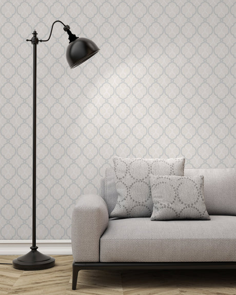 Fine Decor 2900-41580 Mungo Off-White Quatrefoil Wallpaper