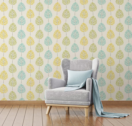 Fine Decor 2900-41592 Alder Cream Tree Wallpaper