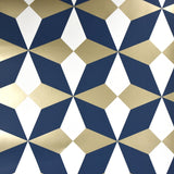 Fine Decor 2900-42548 Newby Navy Geometric Wallpaper
