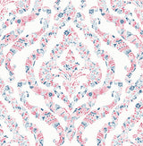 A-Street Prints 2901-25400 Featherton Coral Floral Damask Wallpaper