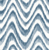 A-Street Prints 2901-25408 Bargello Blue Faux Grasscloth Wave Wallpaper