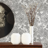 A-Street Prints 2901-25414 Birds of Paraside Breeze Black Floral Wallpaper